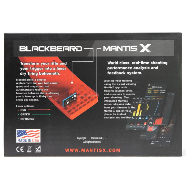 BlackbeardX Packaging and Specs on Outside of Box - Mantis