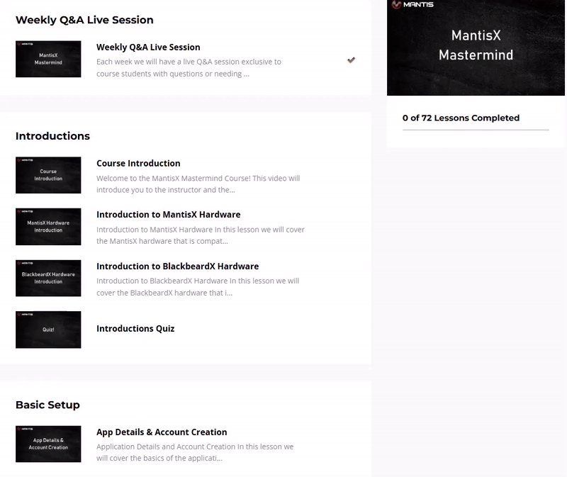 Mastermind Course Details