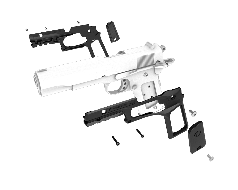 Rail and Grip Adapter System for 1911 | Recover Tactical CC3P