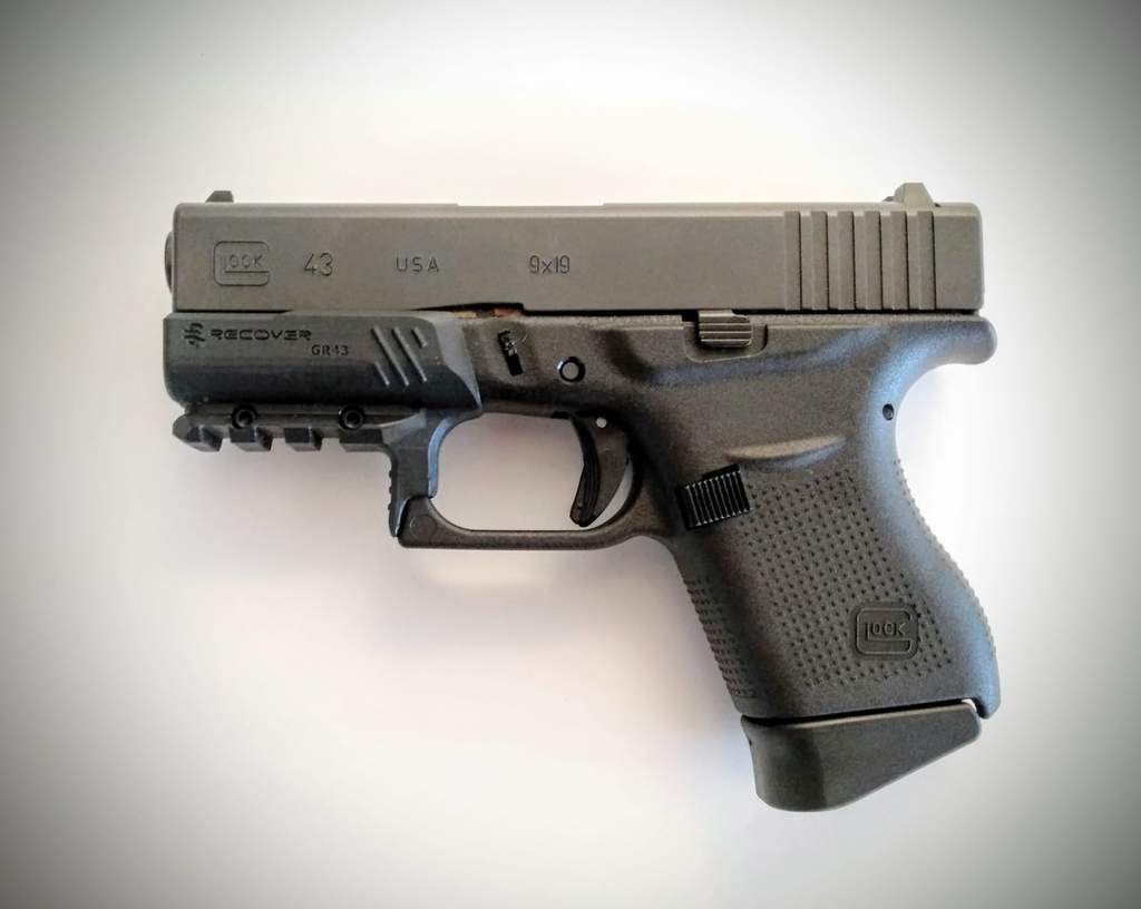 Glock 43 Railing Rail Adapter for Glock 43, 43X, and 48 | Recover Tactical GR43 | Mantis