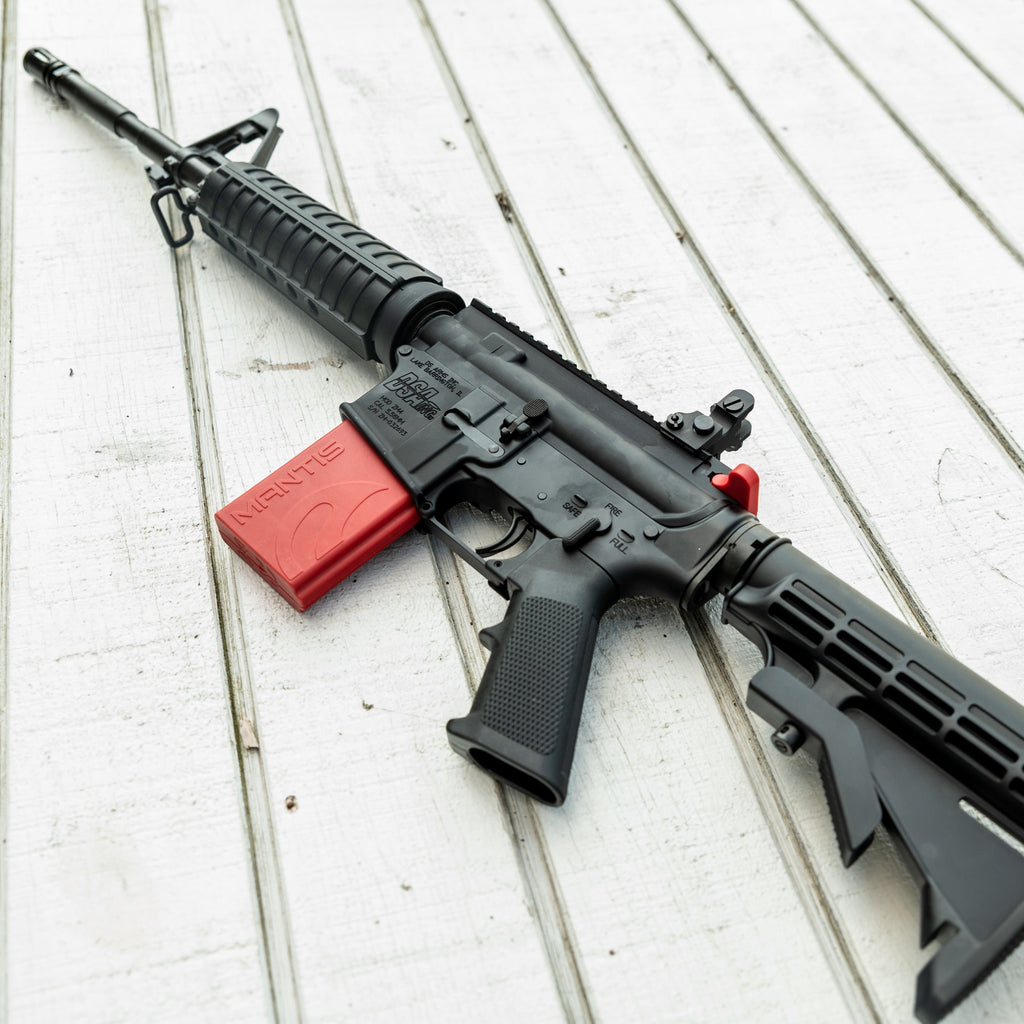 Rifle with Blackbeard Auto Reset Trigger Attached for Dry Fire Training - Mantis